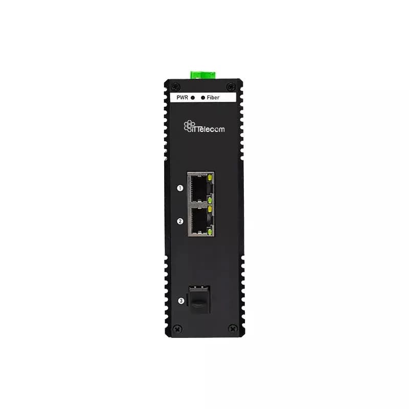 سوئیچ شبکه صنعتی غیر مدیریتی 2 پورت اترنت 1پورت فیبر‌نوری