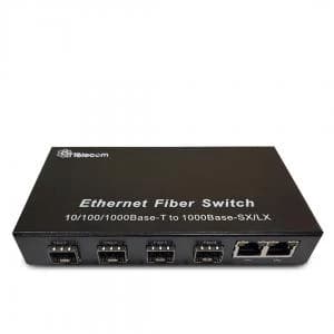 مبدل فیبر نوری 4 پورت sfp و 2 پورت شبکه 10/100/1000