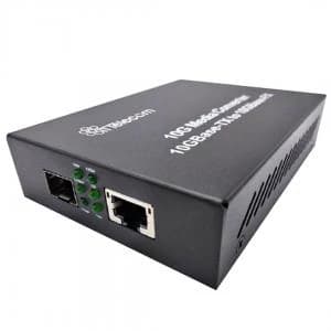 مدیاکانورتر تک پورت شبکه به همراه تک پورت SFP فیبر نوری 10G