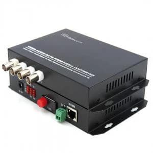 مبدل ویدیو به فیبر نوری با 4 کانال ویدیو و یک پورت شبکه 10/100