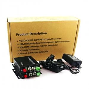 مبدل ویدیو به فیبر نوری 2 کانال تصویر فرستنده و گیرنده