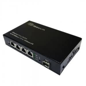 مدیا کانورتر 4 پورت شبکه تک پورت ماژول SFP