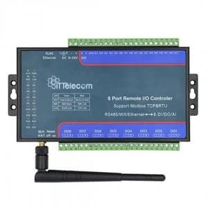 ماژول IO صنعتی ۸ کانال با پشتیبانی از Ethernet، WiFi و RS485 و پروتکل Modbus TCP/RTU