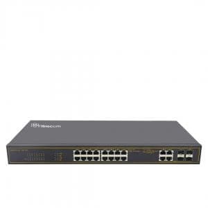 سوئیچ صنعتی 16 پورت شبکه 4 پورت combo گیگ غیرمدیریتی