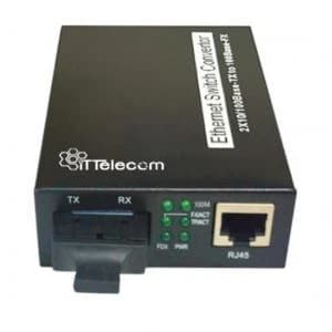 مبدل فیبر نوری سینگل مود تک پورت شبکه ۱۰/۱۰۰