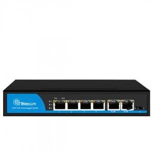 سوئیچ صنعتی 4 پورت شبکه 10/100 به همراه دو پورت شبکه 10/100